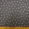 Jersey Fabric Ribbed Mary Quant Flower Grey Cream