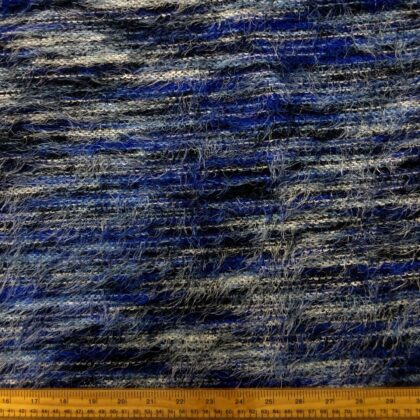 Jersey Fabric Hairy Inky Dinky Blue