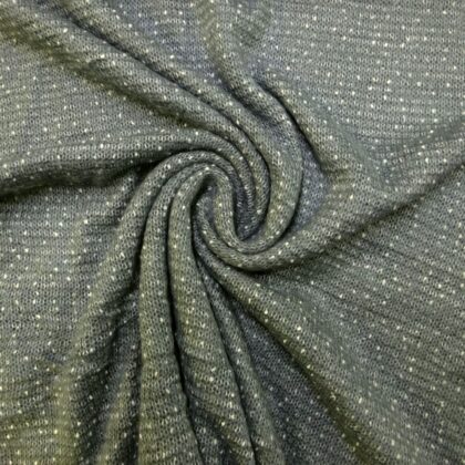 Jersey Fabric Soft Angora Knit Random Dot Grey Cream