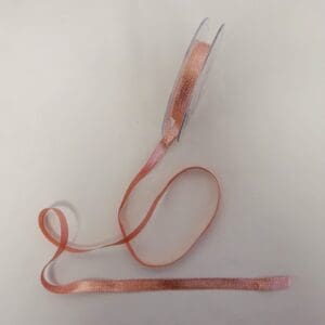 Christmas Ribbon 10mm Foil Lamé Pink