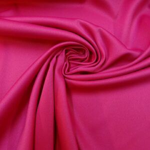Crepe Backed Satin Fabric Dress Weight Sandringham Lipstick Cerise