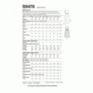 Simplicity Sewing Pattern 9476