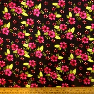 Corduroy Fabric Skinny Rib Alpine Rose Black Cerise