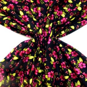 Corduroy Fabric Skinny Rib Alpine Rose Black Cerise