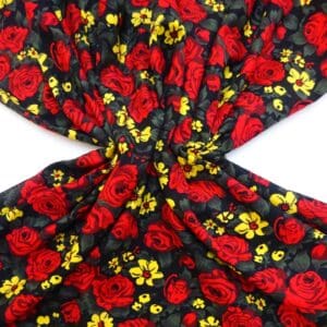 Corduroy Fabric Skinny Rib Winter Christmas Rose Black Red