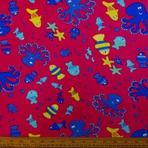 Corduroy Fabric Skinny Rib A Fishy Octopus