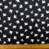 Cotton Fabric House Martins Bird Print Black