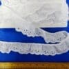 Broderie Anglais 5cm Gathered Lace Trim Belgium White