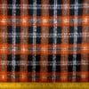 Suiting Fabric Jacketing Brushed Finish Plaid Copper Black