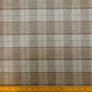 Suiting Fabric Jacketing Brushed Finish Country Walk Plaid Grey