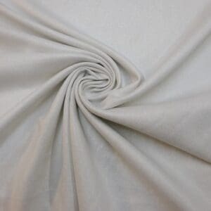 Linen Suiting Fabric Metallic Faced Designer Studio White/Silver