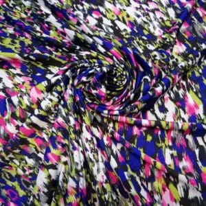 Lycra Fabric Patterned Green Thunder Strike