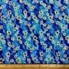 Lycra Fabric Blue Water Stars Foil Print
