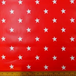 PVC Tabling Fabric Red Stars