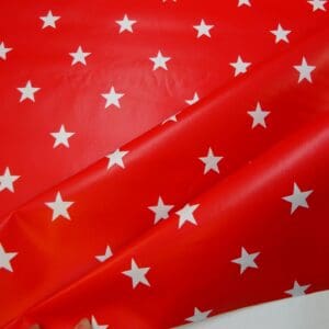 PVC Tabling Fabric Red Stars