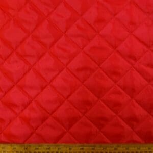 Quilting Fabric 7cm Diamonds Shiny Christmas Red