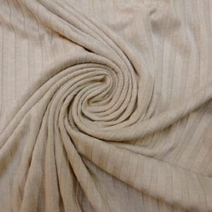 T-Shirting Fabric Soft Big Rib Dark Cream