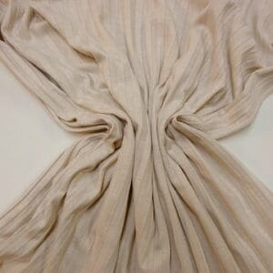 T-Shirting Fabric Soft Big Rib Dark Cream