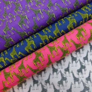 Polyester Cotton Fabric Funky Giraffe
