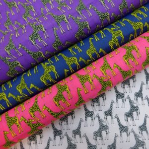 Polyester Cotton Fabric Funky Giraffe