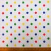 Polyester Cotton Fabric Primary 15mm Spots On White