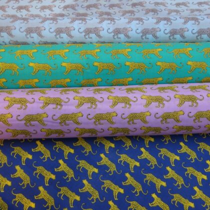 Polyester Cotton Fabric Jungle Lynx
