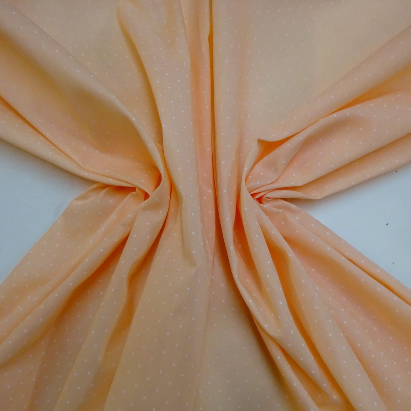 Polyester Cotton Fabric Spot On Pastels Peach