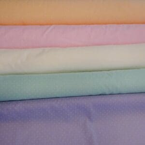 Polyester Cotton Fabric Spot On Pastels