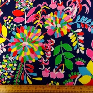 Cotton Print Fabric Carnival Explosion Navy