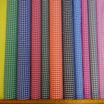 Gingham Fabric Polyester Cotton 6mm