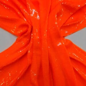 Sequin Fabric Shiny Sequins On Mesh Net Satsuma Neon Orange