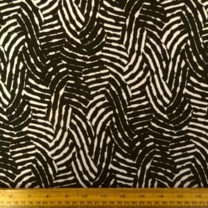 T-Shirting Fabric Rolling Liquorish Black White