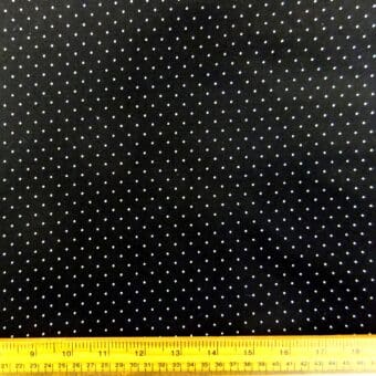 Bengaline Fabric Stretch Twill Pin Spot Black