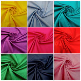 Cotton Fabric Plain 100% Cotton Full Colour Collection