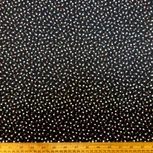 Cotton Lawn Fabric Sweet Cherry Rose Liberty Floral Black