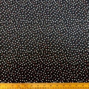 Cotton Lawn Fabric Sweet Cherry Rose Liberty Floral Black