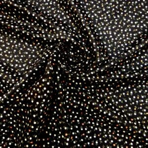 Cotton Lawn Fabric Sweet Cherry Rose Liberty Floral Black