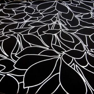 Crepe Fabric Dress Weight Falling Petals Black White