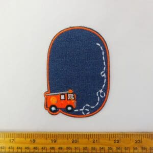 Sew On Motif Patch Fire Engine Dark Denim