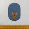 Sew On Motif Patch Bear On Light Denim