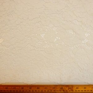 Lace Fabric Corded Pansy Pompador Ivory