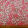 Suiting Fabric Natural Linen Floral Barley Twist Coral/Cream