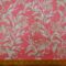 Suiting Fabric Natural Linen Floral Barley Twist Coral Cream