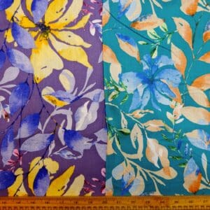 Suiting Fabric Natural Linen Floral Figi Forest