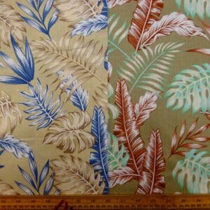 Suiting Fabric Natural Linen Floral Cheese Plant Fern