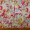 Suiting Fabric Natural Linen Floral Daffodil Cream Cerise