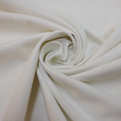 Linen Fabric Light Weight Hopsack White