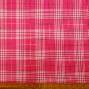 Suiting Fabric Plaid Strawberry Fields Pink