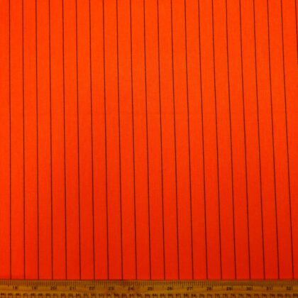 Suiting Fabric Pin Stripe Orange