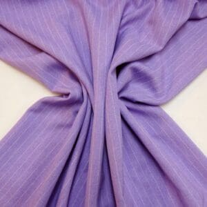 Suiting Fabric Pin Stripe Lavender